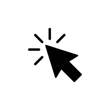 Click icon vector for web and mobile app. pointer arrow sign and symbol. cursor icon