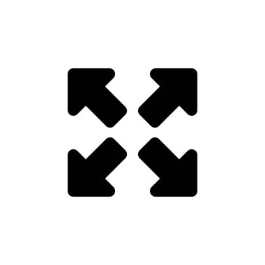Fullscreen Icon vector for web and mobile app. Expand to full screen sign and symbol. Arrows symbol