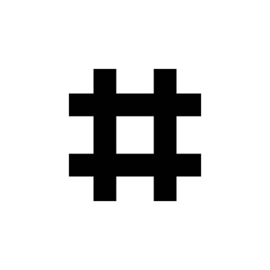 Hashtag icon vector for web and mobile app. hashtag sign and symbol