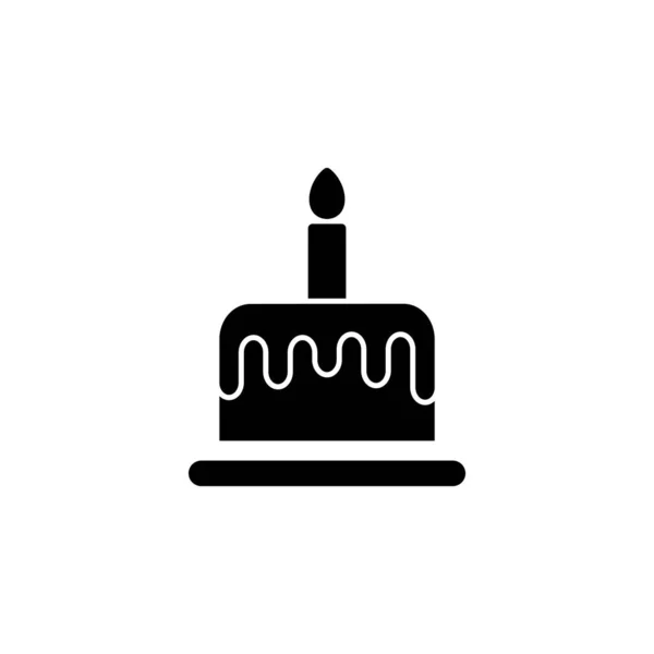 Cake Icon Vector Web Mobile App Cake Sign Symbol Birthday —  Vetores de Stock