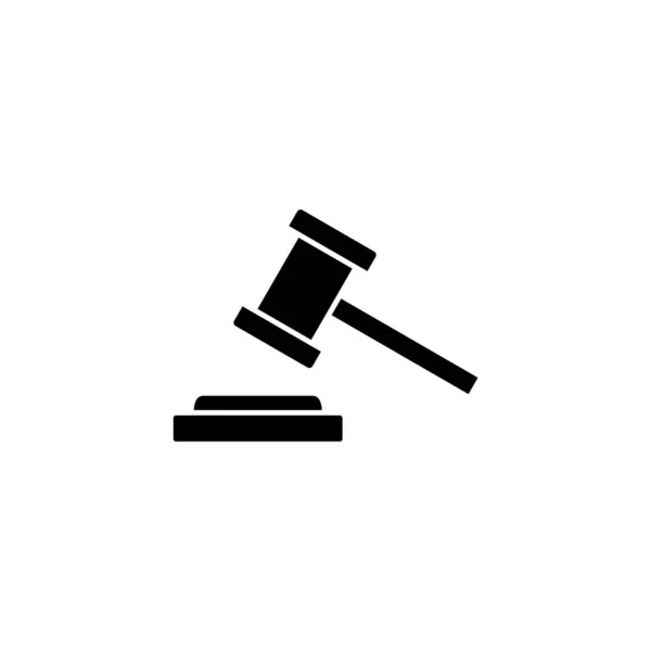 Gavel Icon Vector Web Mobile App Judge Gavel Sign Symbol — Vettoriale Stock