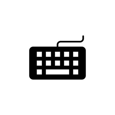 Web ve mobil uygulama için klavye simgesi vektörü. Klavye işareti ve simgesi