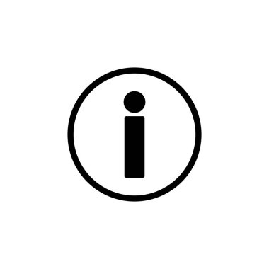 Web ve mobil uygulama için bilgi simgesi vektörü. İmza ve sembol hakkında. Faq simgesi