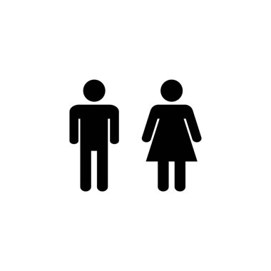 Web ve mobil uygulama için erkek ve kadın ikon vektörü. Erkek ve dişi işareti ve sembol. Kızlar ve oğlanlar