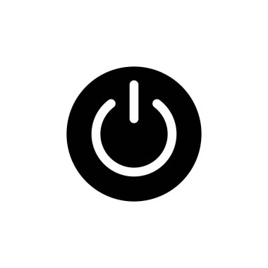 Web ve mobil uygulama için güç simgesi vektörü. Güç Anahtarı işareti ve sembolü. Elektrik gücü.