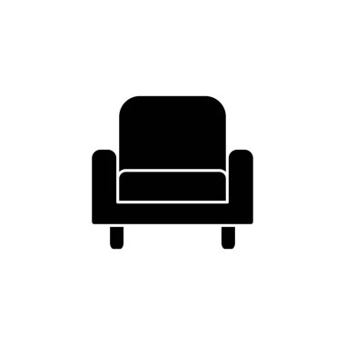 Web ve mobil uygulama için kanepe simgesi vektörü. Kanepe işareti ve sembol. mobilya simgesi