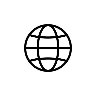 Web ve mobil uygulama için web simgesi vektörü. Web tabelalarına ve sembollere git. Web tıklama simgesi. Genel arama simgesi