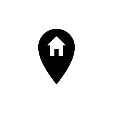 Address icon vector for web and mobile app. home location sign and symbol. pinpoint