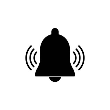 Web ve mobil uygulama için çan simgesi vektörü. Web sitesi tasarımı için uyarı işareti ve sembol