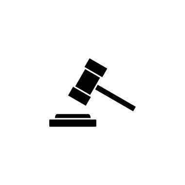Gavel icon vector for web and mobile app. judge gavel sign and symbol. law icon. auction hammer