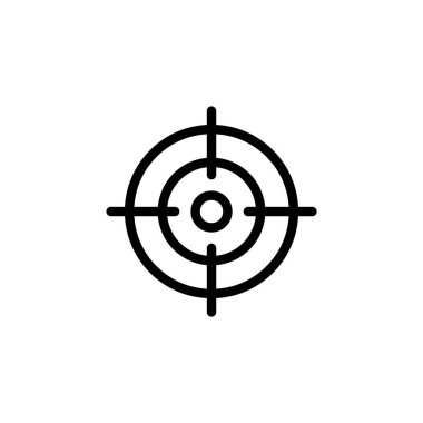 Web ve mobil uygulama için hedef simge vektörü. hedef simge vektörü. hedef pazarlama işareti ve sembol