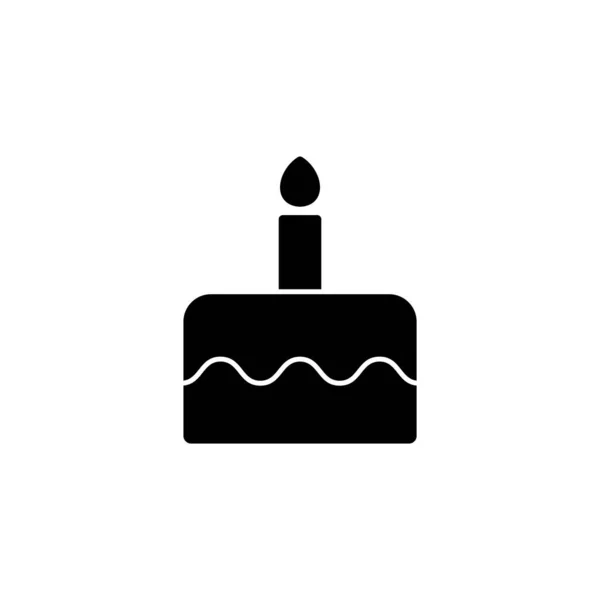 Cake Icon Vector Web Mobile App Cake Sign Symbol Birthday — Stok Vektör