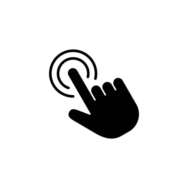 Hand Click Icon Vector Web Mobile App Pointer Sign Symbol — Vetor de Stock