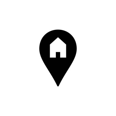 Address icon vector for web and mobile app. home location sign and symbol. pinpoint