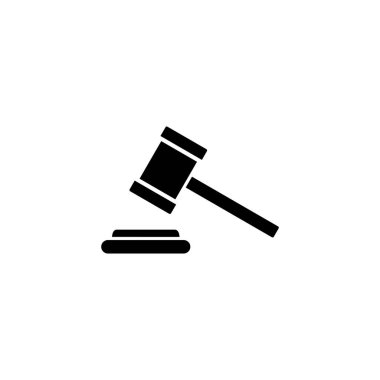 Gavel icon vector for web and mobile app. judge gavel sign and symbol. law icon. auction hammer