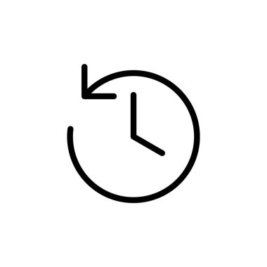 Web ve mobil uygulama için geçmiş simgesi vektörü. Son olay geçmişi işareti ve simgesi