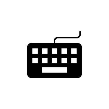 Web ve mobil uygulama için klavye simgesi vektörü. Klavye işareti ve simgesi