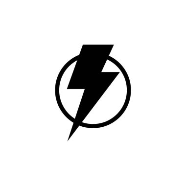 Web ve mobil uygulama için şimşek simgesi vektörü. Elektrik işareti ve sembol. Güç simgesi. enerji işareti