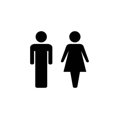 Web ve mobil uygulama için erkek ve kadın ikon vektörü. Erkek ve dişi işareti ve sembol. Kızlar ve oğlanlar