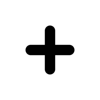 Artı web ve mobil uygulama için simge vektörü. Artı işareti ve sembol ekle