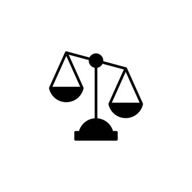 Web ve mobil uygulama için simge vektörünü ölçeklendirir. Kanun ölçekli ikon. Adalet işareti ve sembol