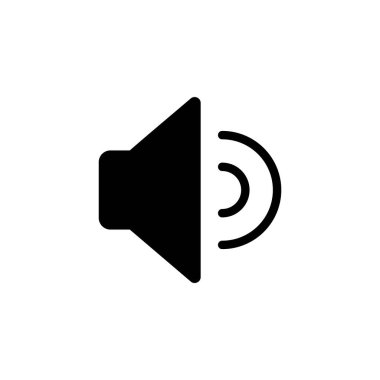 Web ve mobil uygulama için ikon vektörü. Ses düzeyi ve sembol. Hoparlör ikonu. ses sembolü