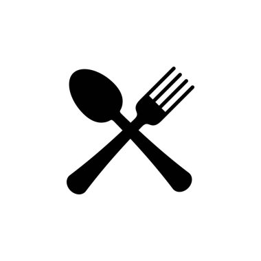 Web ve mobil uygulama için kaşık ve çatal simgesi vektörü. kaşık, çatal ve bıçak ikonu vektörü. Restoran işareti ve sembolü