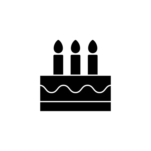 Cake Icon Vector Web Mobile App Cake Sign Symbol Birthday — Stok Vektör