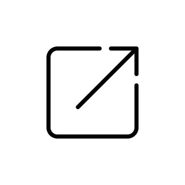 External Link Icon Vector Web Mobile App Link Sign Symbol — ストックベクタ