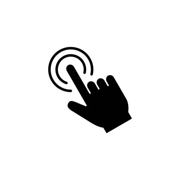Вектор Піктограми Ручного Клацання Веб Мобільного Додатку Знак Вказівника Символ — стоковий вектор