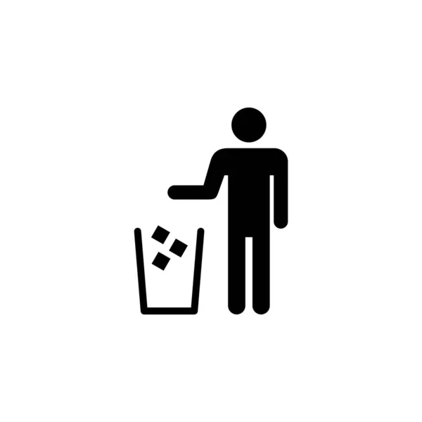 Vector Icono Basura Para Web Aplicación Móvil Icono Cubo Basura — Archivo Imágenes Vectoriales