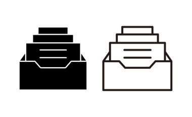 Web ve mobil uygulama için dizin simgesi vektörünü arşivle. Belge vektör simgesi. Depolama simgesini arşivle.
