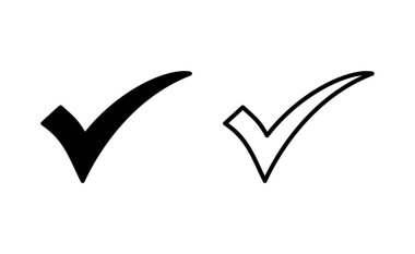 Check mark icon vector for web and mobile app. Tick mark sign and symbol