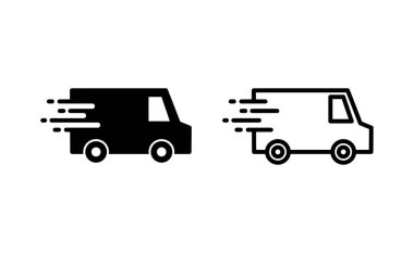 Delivery truck icon vector for web and mobile app. Delivery truck sign and symbol. Shipping fast delivery icon