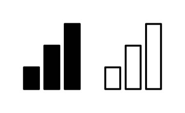 Growing graph Icon vector for web and mobile app. Chart sign and symbol. diagram icon