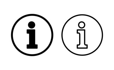 Web ve mobil uygulama için bilgi simgesi vektörü. İmza ve sembol hakkında. Faq simgesi