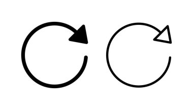 Web ve mobil uygulama için ikon vektörünü tazele. İşareti ve sembolü yeniden yükle. Simgeyi güncelle.