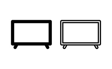 Web ve mobil uygulama için Tv simgesi vektörü. televizyon işareti ve sembol
