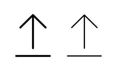 Web ve mobil uygulama için simge vektörü yükle. veri işareti ve sembolü yükle