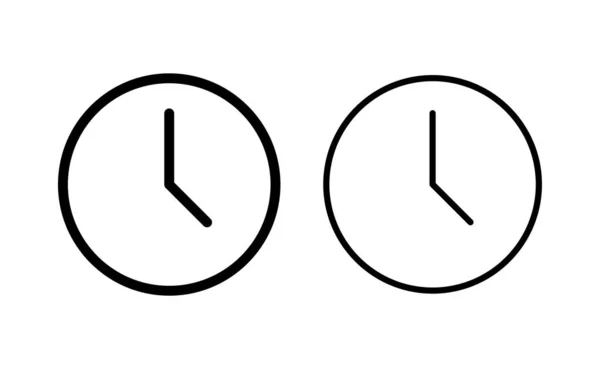 Clock Icon Vector Web Mobile App Time Sign Symbol Watch — 스톡 벡터