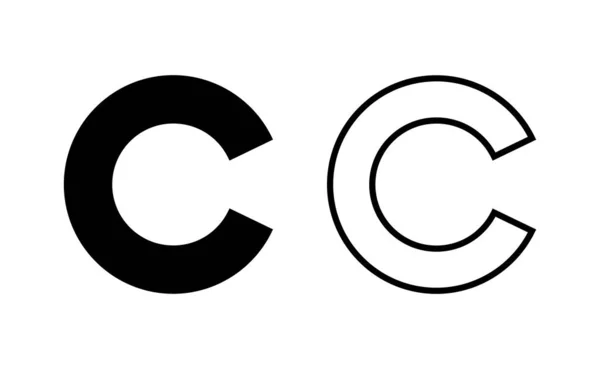 Copyright Icon Vector Web Mobile App Copyright Sign Symbol — Image vectorielle