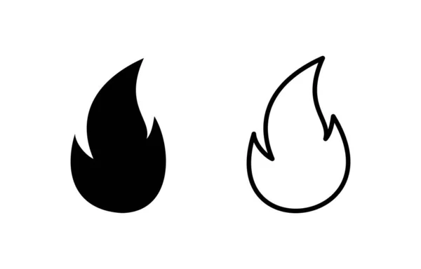 Φωτιά Διάνυσμα Εικονίδιο Για Web Και Mobile App Σύμβολο Και — Διανυσματικό Αρχείο