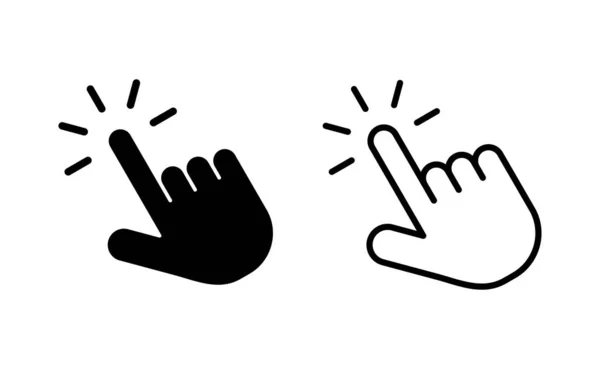 Hand Click Icon Vector Web Mobile App Pointer Sign Symbol — ストックベクタ