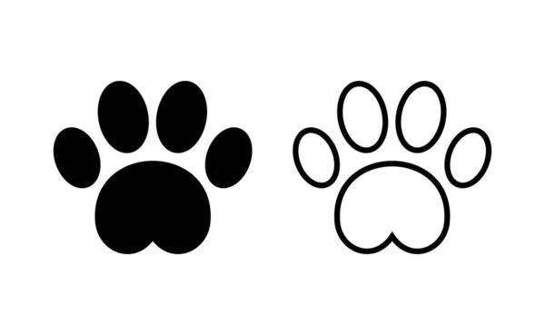 Paw Vector Icono Para Web Aplicación Móvil Signo Símbolo Huella — Archivo Imágenes Vectoriales