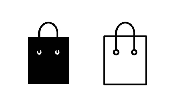 Shopping Bag Icon Vector Web Mobile App Shopping Sign Symbol — Stock Vector