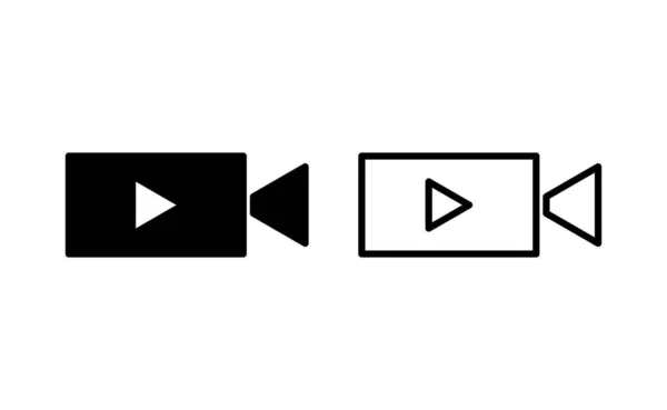 Video Icon Vektor Für Web Und Mobile App Videokamera Zeichen — Stockvektor
