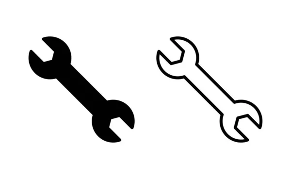 Wrench Icon Vector Web Mobile App Repair Icon Tools Sign — Stock Vector