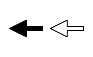 Web ve mobil uygulama için ok simgesi vektörü. Web tasarımı için ok işareti ve sembol.