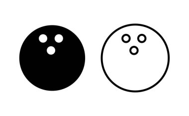 Bowling icon vector for web and mobile app. bowling ball and pin sign and symbol.