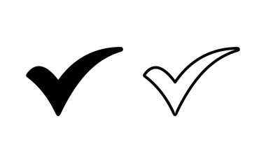 Check mark icon vector for web and mobile app. Tick mark sign and symbol
